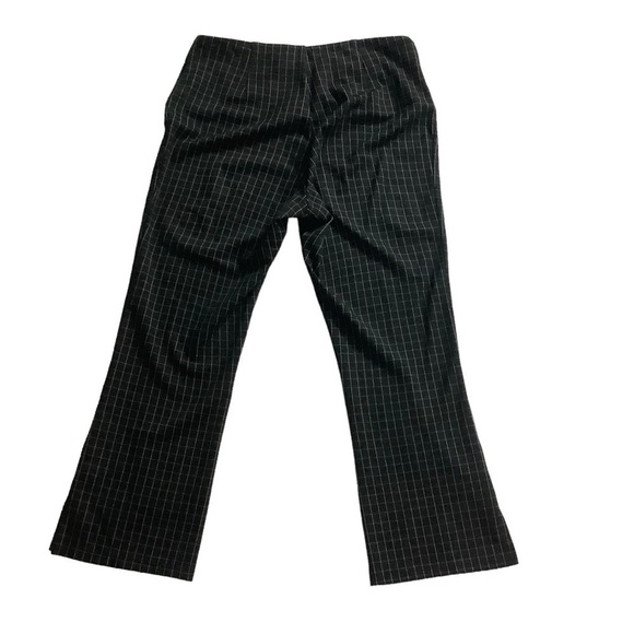 Lysse Black Crop Pull-on Stretch Trouser Size Medium Black / White Checkered - Picture 2 of 6